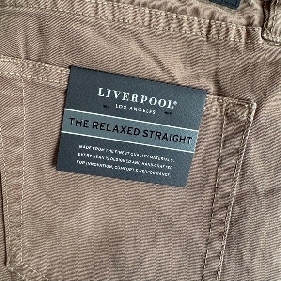 Liverpool‎ Men's 30x34 Cub Relaxed Straight Pants Brown Casual NEW - Picture 5 of 10